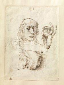 DURER Albrecht, Autoportrait, étude d'une main et d'un oreiller (recto); Six études d'oreillers (verso), 1493
