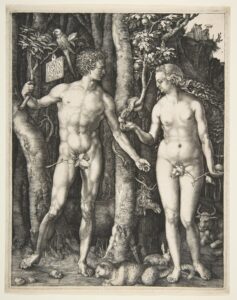 DURER Albrecht, Adam et Eve, 1504, gravure, 26,5 x 20,9 cm