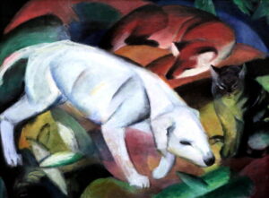 MARC Franz, Drei Tiere (Hund, Fuchs und Katze), 1912